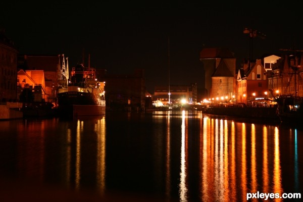 Motlawa river, Gdansk, Poland